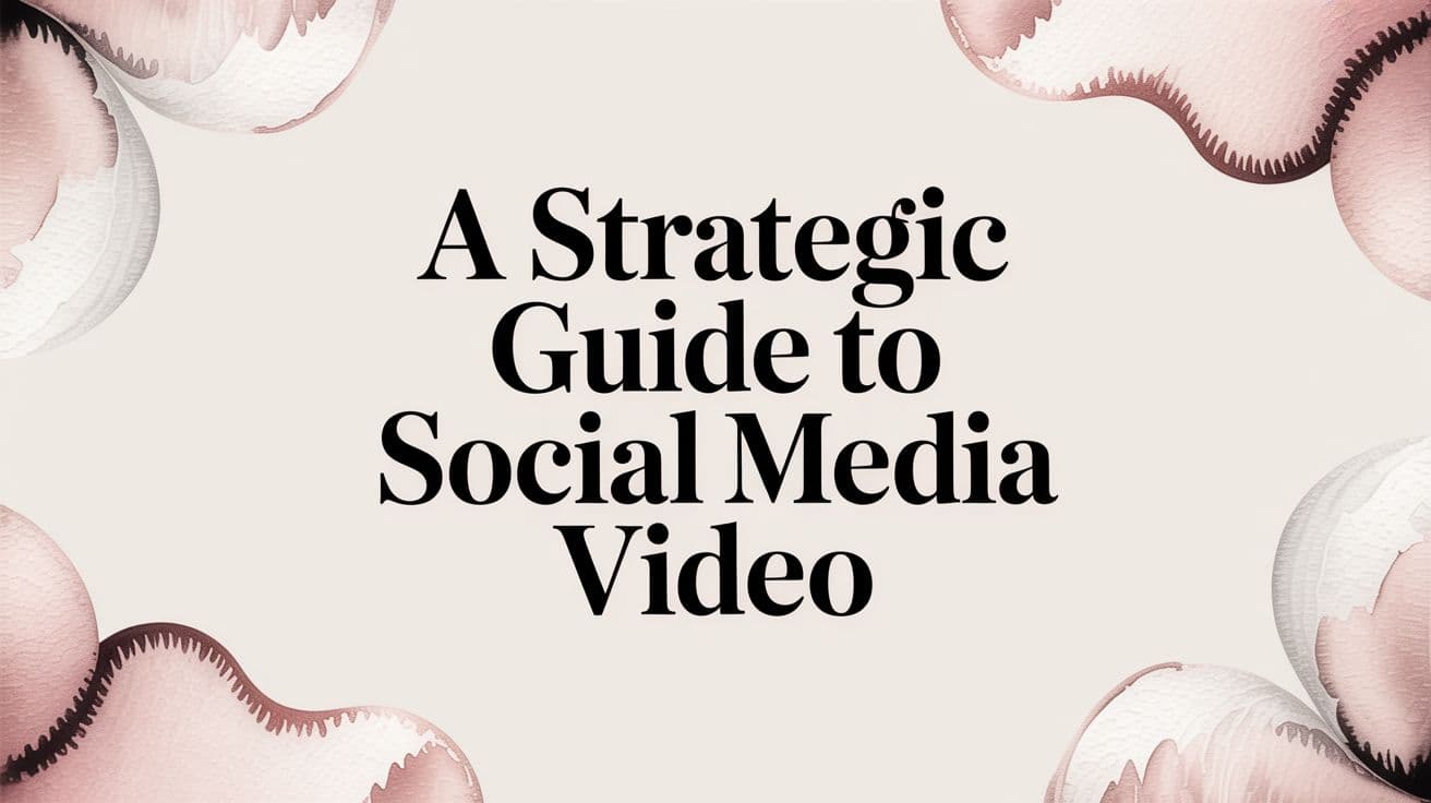 A Strategic Guide to Social Media Video