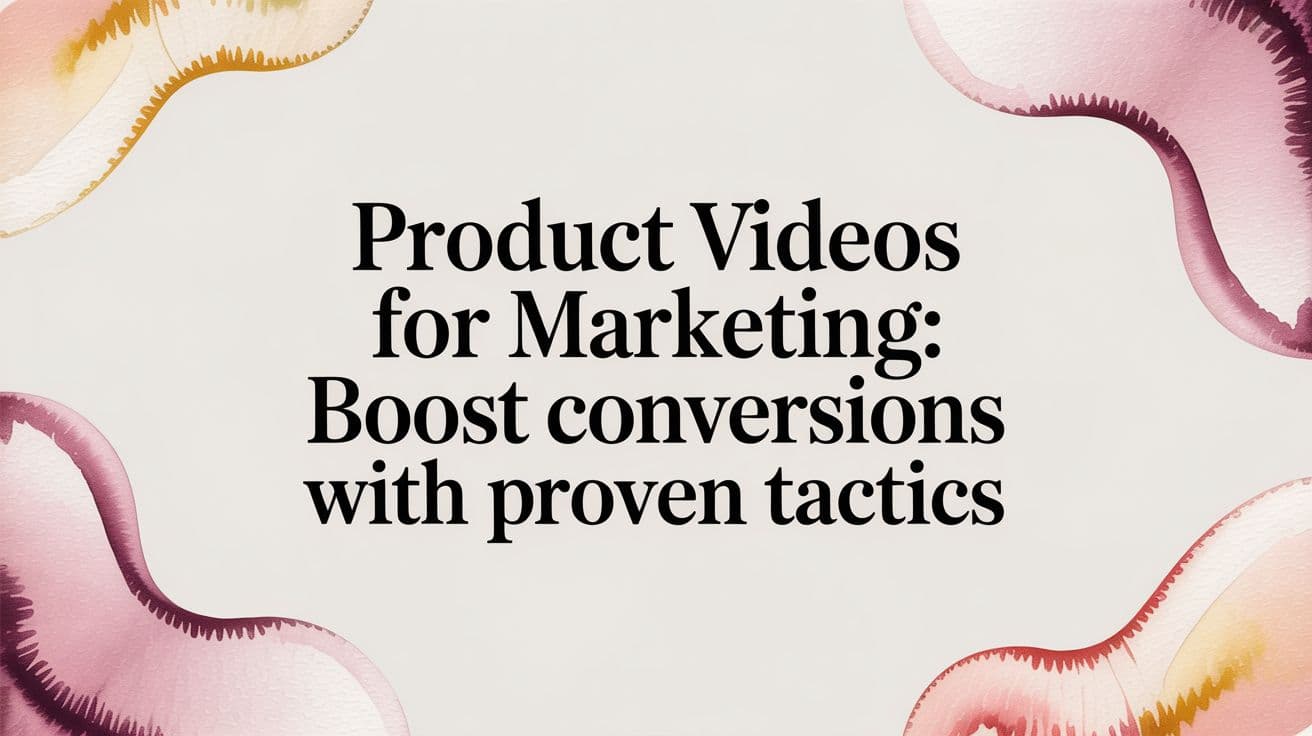 Product Videos for Marketing: Boost Conversions with Proven Tactics