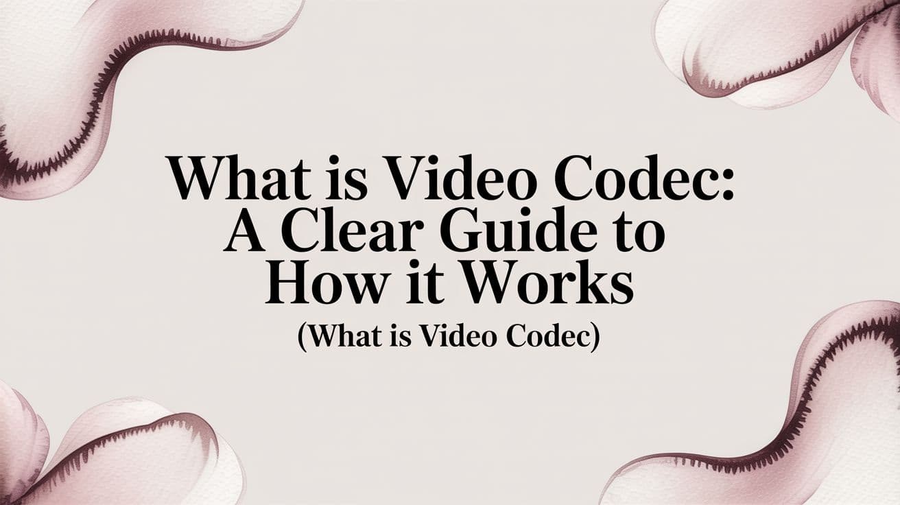 What Is Video Codec: A Clear Guide to How It Works (what is video codec)