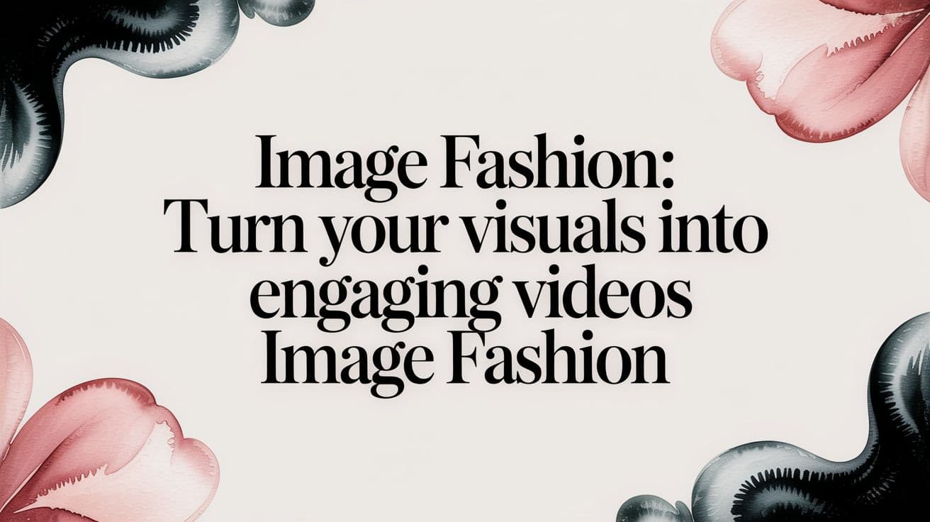 Image Fashion: Turn Your Visuals into Engaging Videos image fashion