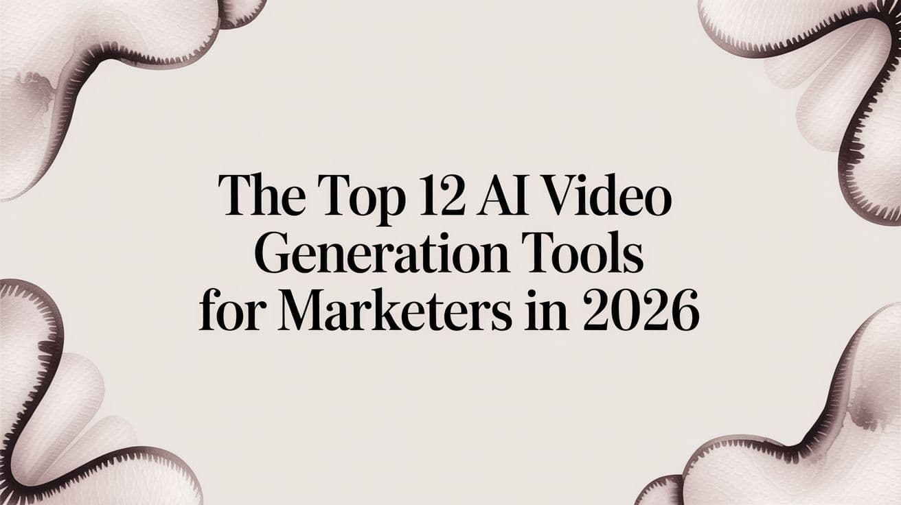 The Top 12 AI Video Generation Tools for Marketers in 2026