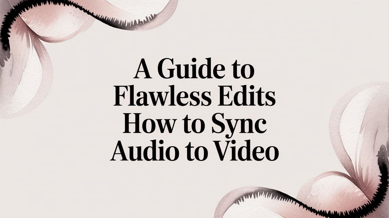 A Guide to Flawless Edits How to Sync Audio to Video