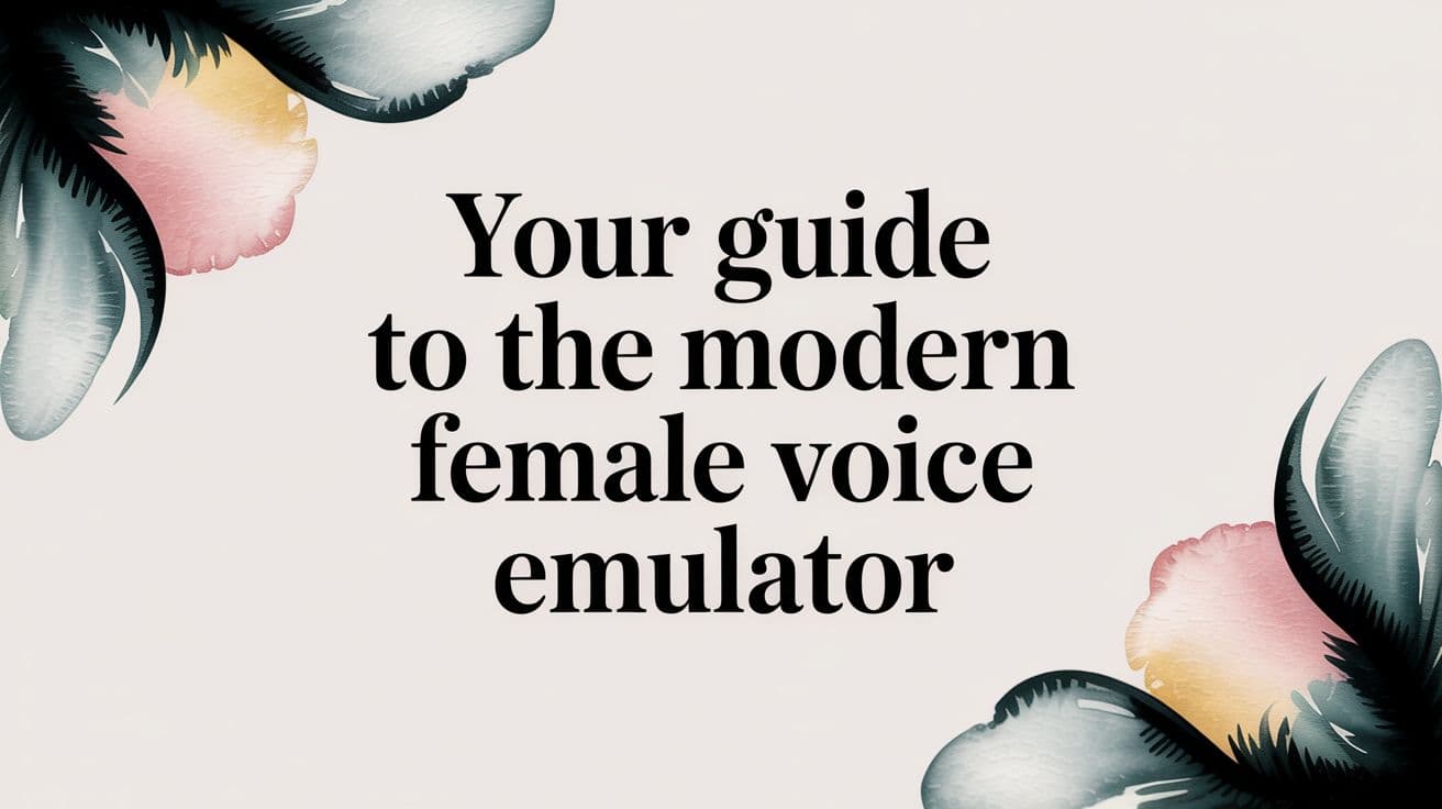 Your Guide to the Modern Female Voice Emulator