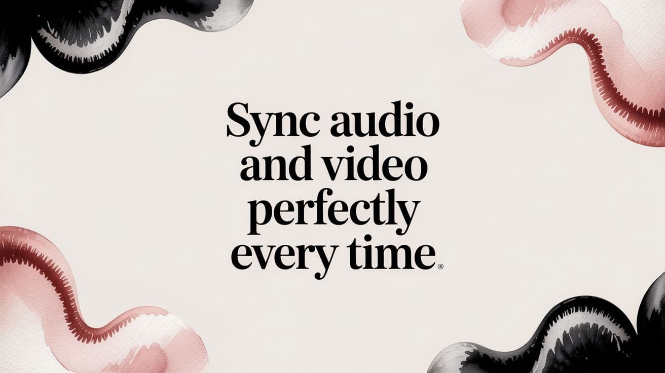 Sync Audio and Video Perfectly Every Time