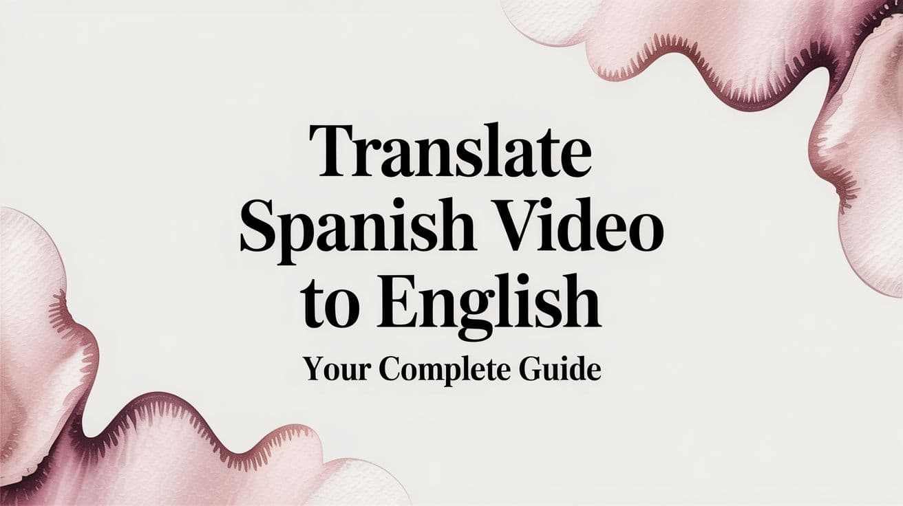 Translate Spanish Video to English Your Complete Guide