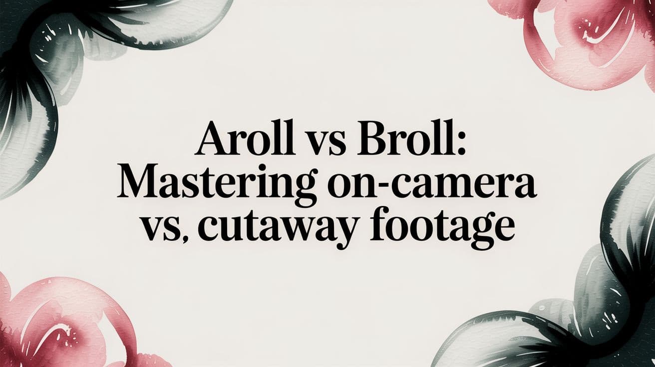 aroll vs broll: Mastering On-Camera vs Cutaway Footage