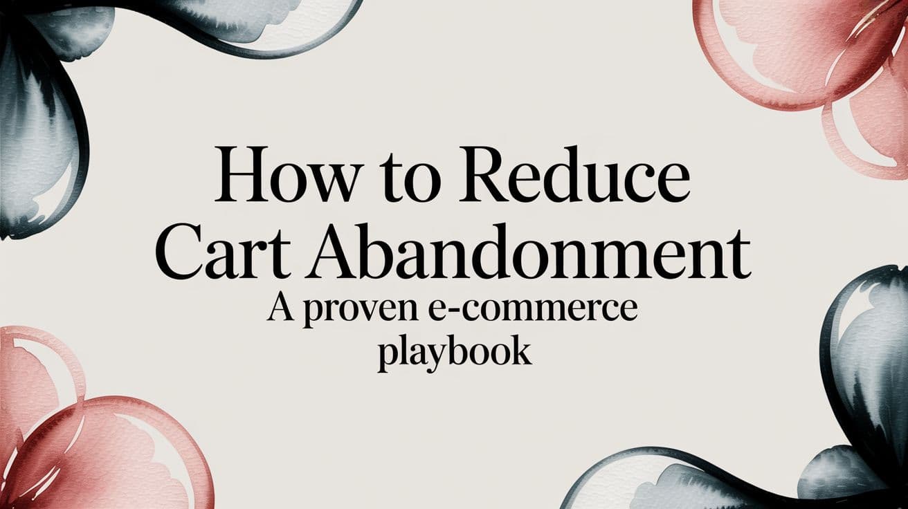 How to Reduce Cart Abandonment A Proven E-commerce Playbook
