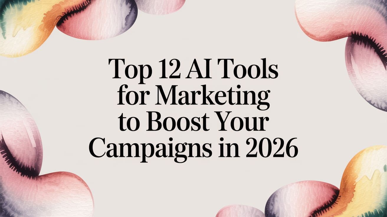 Top 12 AI Tools for Marketing to Boost Your Campaigns in 2026