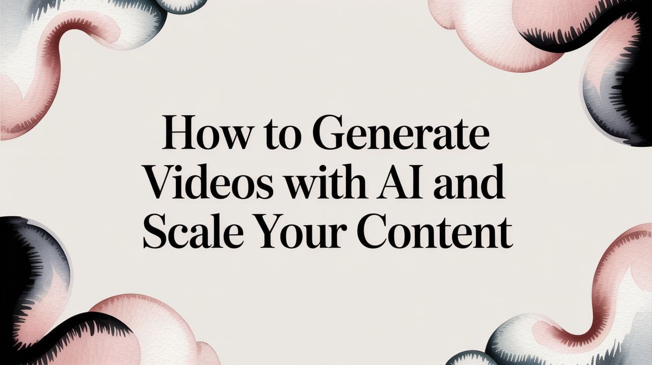 How to Generate Videos with AI and Scale Your Content