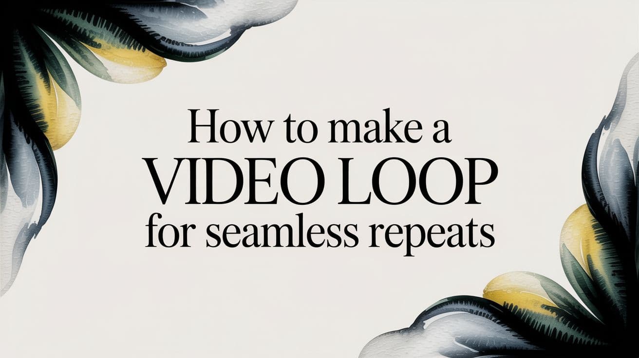 How to Make a Video Loop for Seamless Repeats
