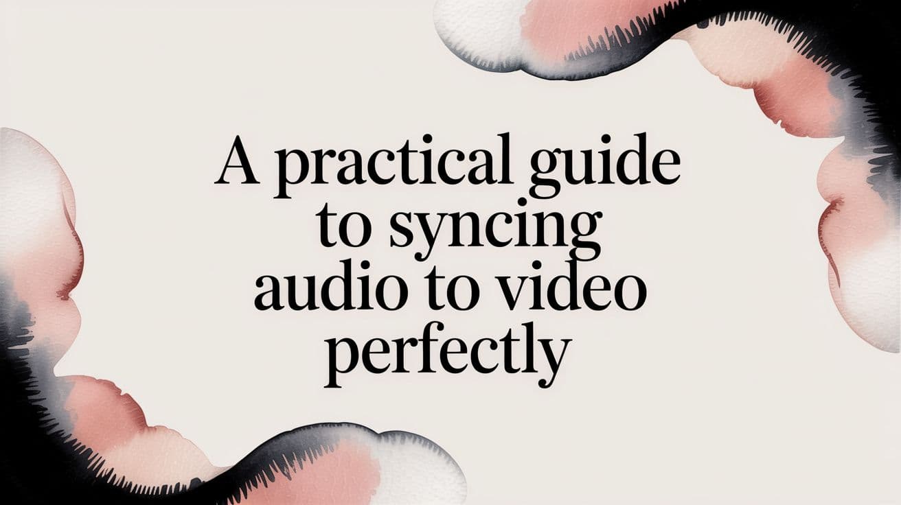 A Practical Guide to Syncing Audio to Video Perfectly