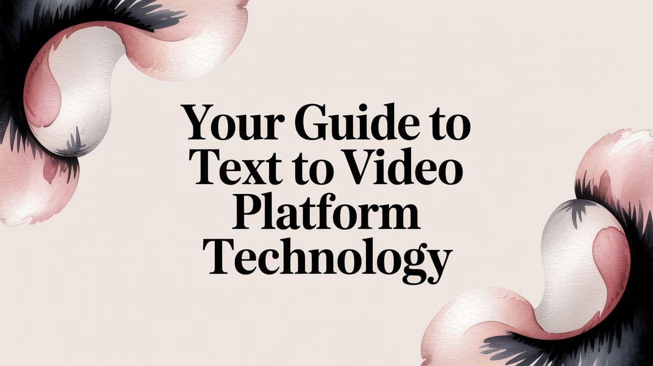 Your Guide to Text to Video Platform Technology