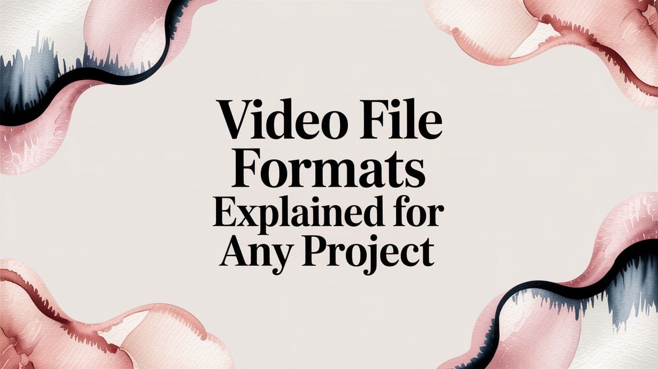 Video File Formats Explained for Any Project